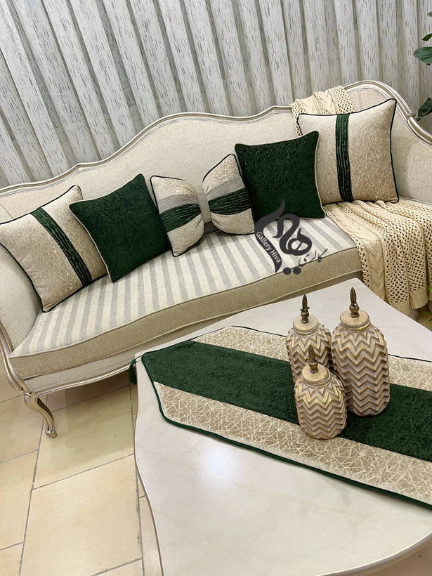 ست ۸ تیکه کوسن (پرشده)و رومیزی شهرزاد