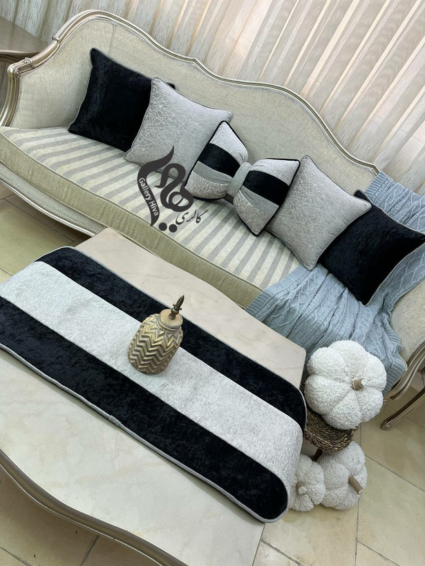ست ۸ تیکه کوسن (پرشده)و رومیزی شهرزاد